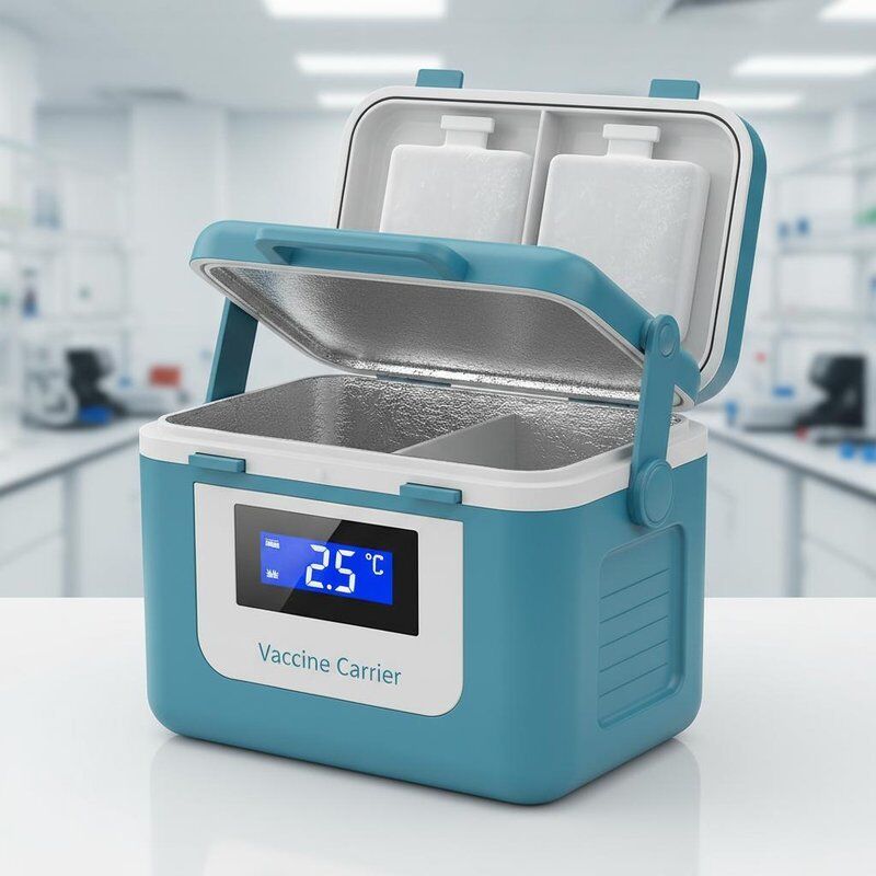 Qualified Vaccine Carrier Medical Cooler Box 1.7Lilters  With Long Cooling Duration For Safe Vaccine Cold Chain Transport
