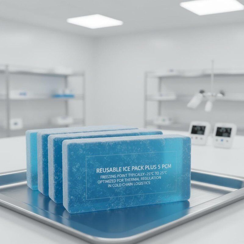 Reusable Ice Pack Plus 5 PCM Freezing Point Typically Minus 25 Celsius to 25 Celsius Optimized for Thermal Regulation in Cold Chain Logistics