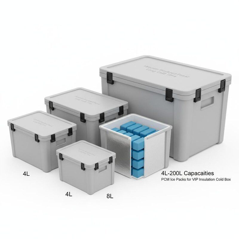 Vacuum Insulated Panel with Long Cold Time and Multiple Capacities (4L-200L) Featuring PCM Ice Packs for VIP Insulation Cold Box