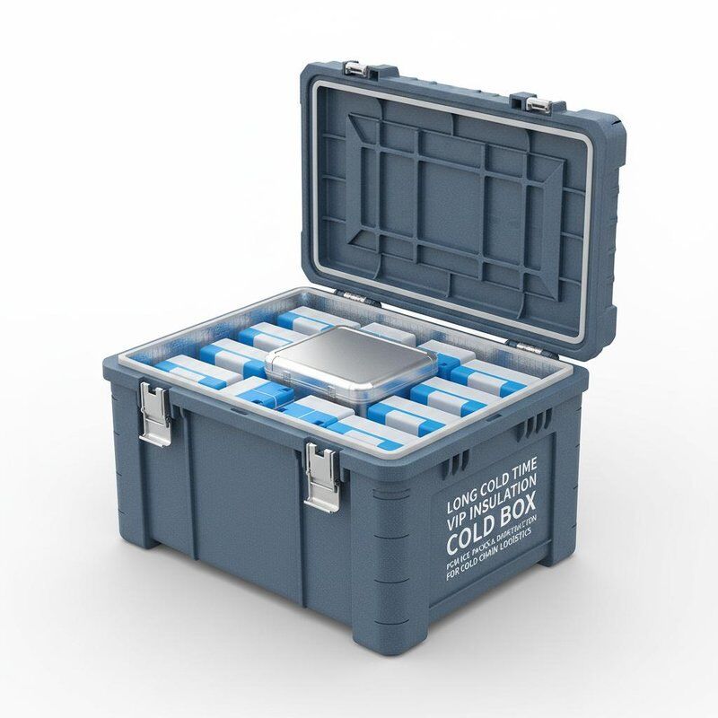 Long Cold Time VIP Insulation Cold Box with PCM Ice Packs and Durable Construction for Cold Chain Logistics