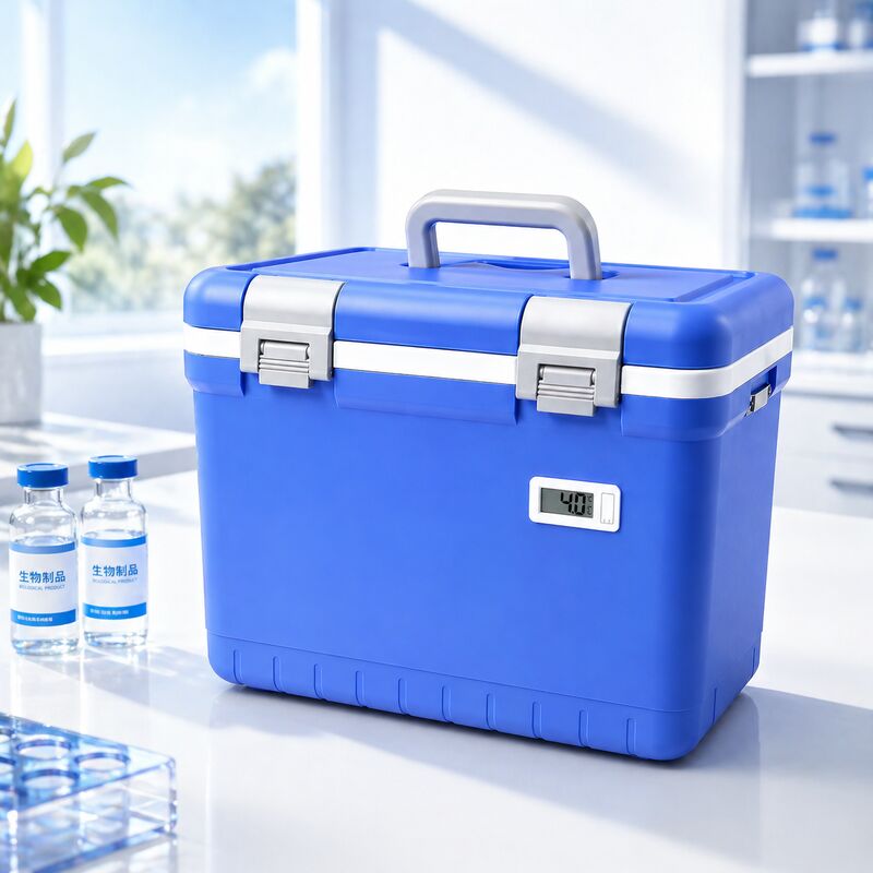 Medical Cooler Box with 12 Liters Capacity and 2°C to +8°C Temperature Range for Shock Proof Vaccine Transport