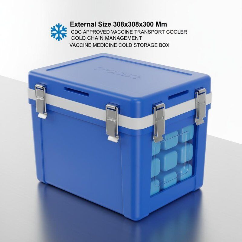 External Size 308308300 Mm CDC Approved Vaccine Transport Cooler Vaccine Medicine Cold Storage Box Cold Chain Management