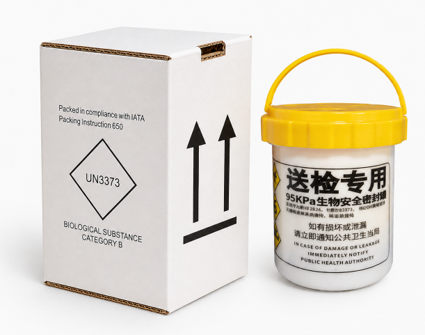 UN3373 UN2814 Packaging Solution For Biological Substance Shipping With Absorbent Material For Infectious Substances During Transit
