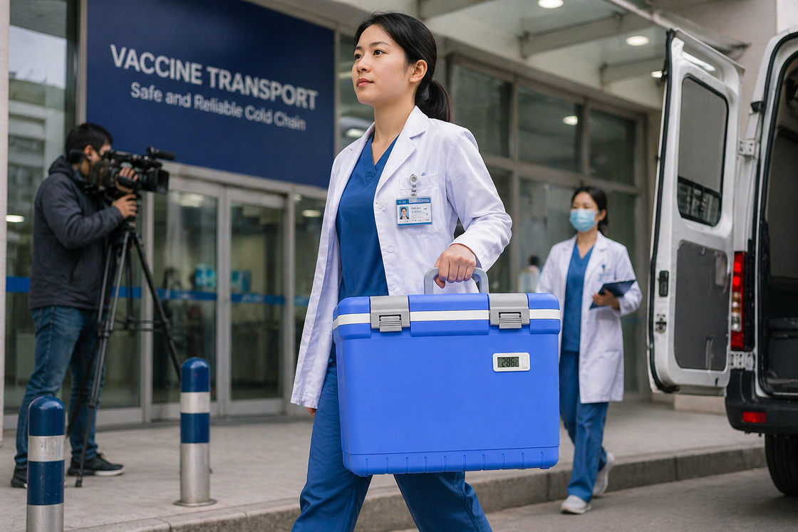 Phefon Brand CE Qualified Medical Cooler Box Cooling Duration Up To 24 Hours For Medical Sample Cold Chain Preservation