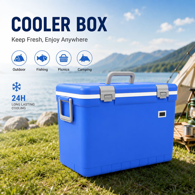 Camping Ice Cooler Box Offering Optional Temperature Control and Insulation Performance Maintains Temperature 24h for Outdoor