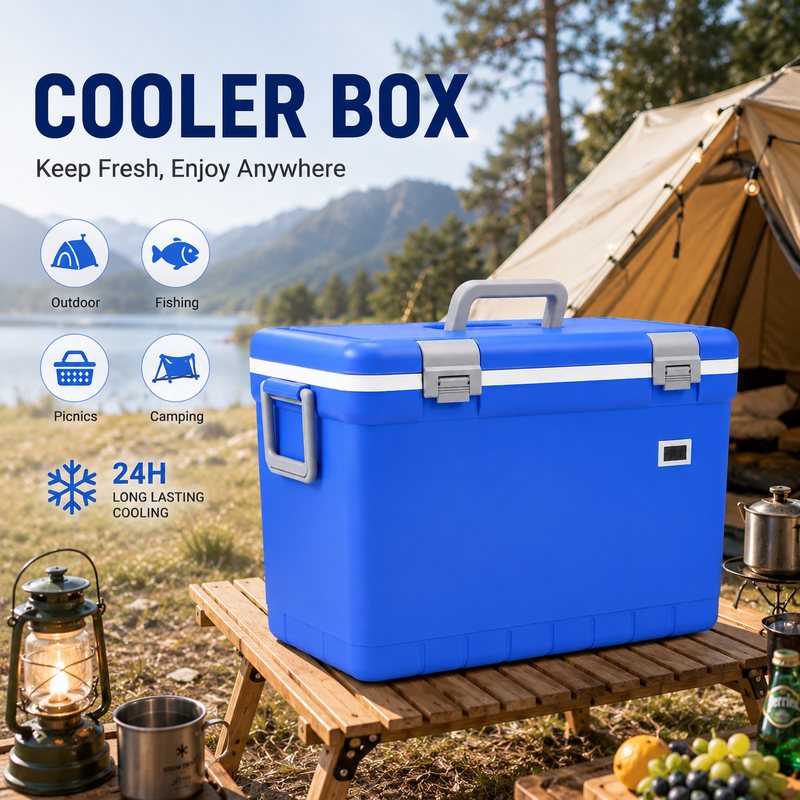 Picnics Cooler Box for Outdoor Camping Ice Pack Supply One Set Insulated Leak Proof Cooler for Food and Beverage Storage
