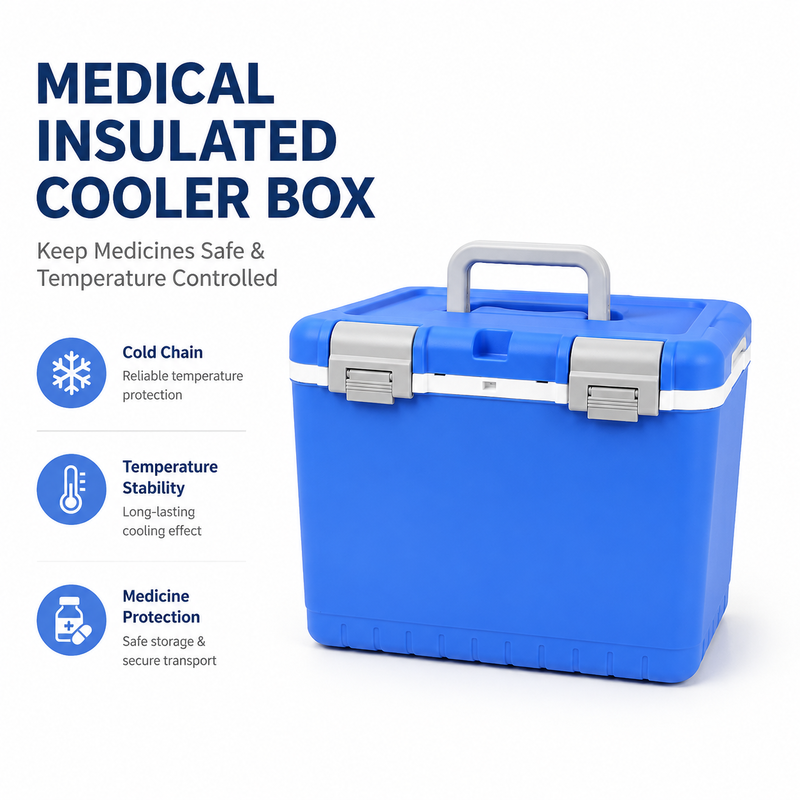 10L Vaccine Carrier Box Insulated Medical Cooler for Pharmaceutical Cold Chain Transport