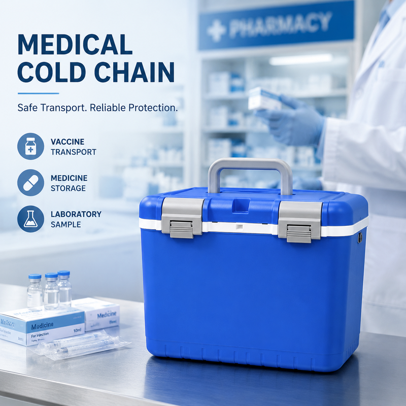 Temperature Display Optional Select Medical Cooler Box FS 10L Customize Support Cooling System for Medical and Laboratory