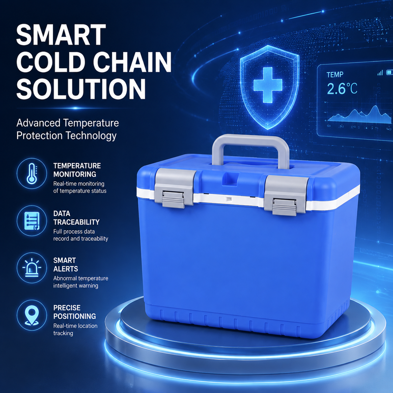 FS-10L portable blood specimen cold chain cooler box featuring stackable design ensures temperature maintenance for specimen transport