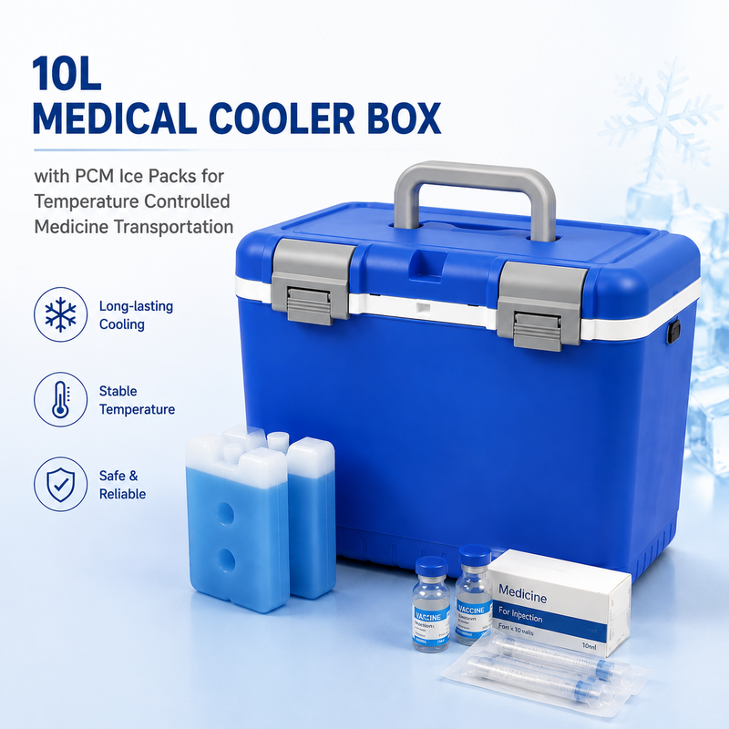 Temperature Display Optional Select Ice Medication Cold Box 2.5kg Thermal Carrier for Pharmaceutical Cold Chain Management