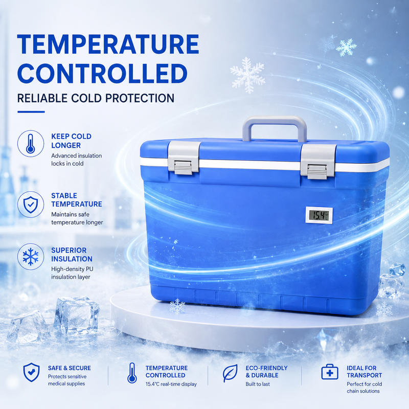 Medical Cooler Box temperature controlled storage box ideal for transporting vaccines medicines and biological samples safely