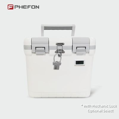 6L Portable Medical Cooler Box Outdoor Locking PU Foam Medicine Ice Cooler Box 48H Cold Time