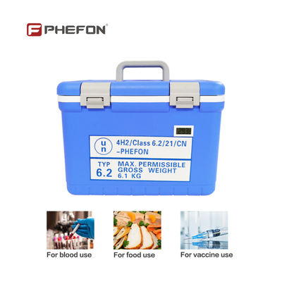 Biological Sample Transport Medical Cooler Box with 24-hour Cold Time With Temperature Display for