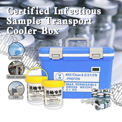 UN3373 Container Configuration Cooler Box Triple Packaging Medical Transport Solution