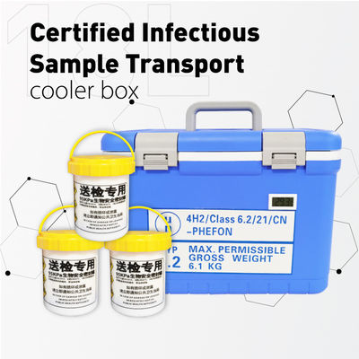 UN3373 Cooler Box For Biological Substance Category B Transport  18L  PU Polyurethane Foam Insulation