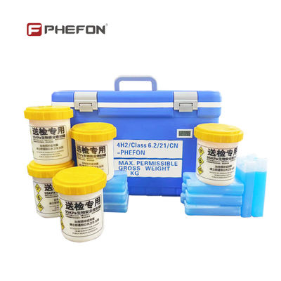 Insulated UN2814 Triple Packaging Container Transport Cooler Box With Temperature Display