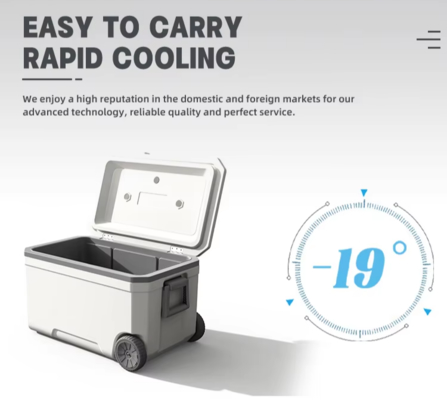 70L Customizable Outdoor Ice Cooler Box 74x44x43cm