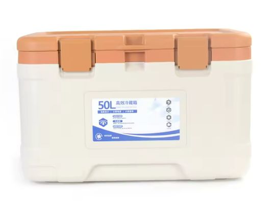 50L Plastic Ice Cooler Box With Wheels Waterproof and Thermal Insulated Hard Cooler for Outdoor Activities