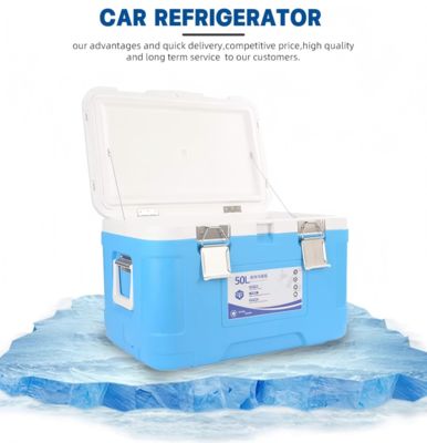 Durable 50L Insulated Cooler Box with Temperature Display for Food Storage Camping and Outdoor Events