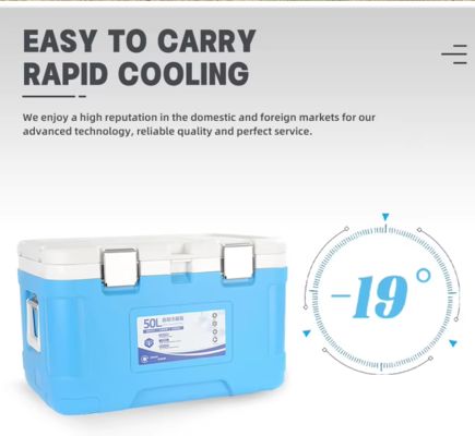 50L Large Capacity Waterproof Thermal Ice Cooler Box for Outdoor Camping and Fishing