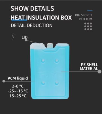 MSDS Certified HDPE Container PCM Ice Pack With Customizable Temperature Range For Cold Chain Applications