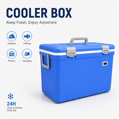 Portable Ice Cooler Box Offering Excellent Thermal Performance and User Friendly Design Ideal for Long Distance Transport