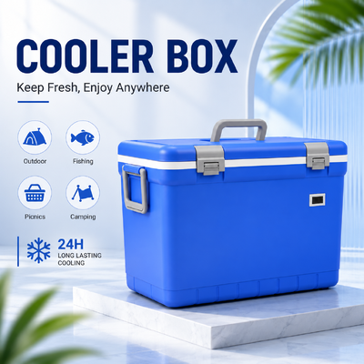 Cooler Box Ideal for Camping Fishing and Beach Trips Outdoor Portable Insulated Cooler Lightweight Durable Design