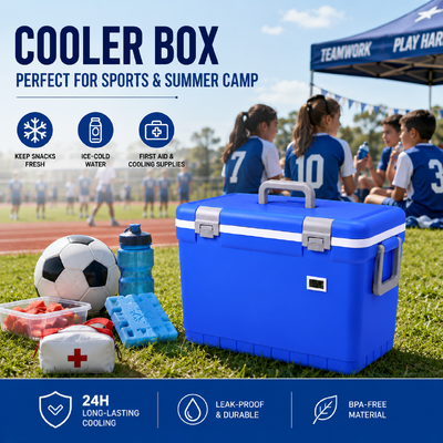 PU Insulation Ice Cooler Box  Road Trip & RV Travel: Stackable, 24h cold storage for drinks & fresh food