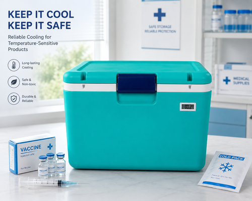 Isolierte Eiskühlbox OEM und ODM-Unterstützung für die Temperaturkontrolle Medizinische Transportkühlboxen mit ISO 13485-Zertifizierung