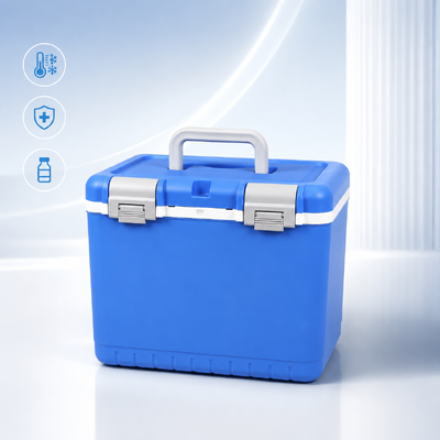 FS-10L CE Certified cooler box with ice packs providing effective insulation and temperature stability during transport