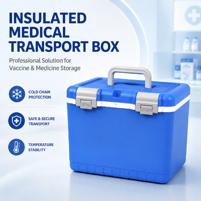 Shockproof And Impact-resistant Medical Cooler Box With Stackable Design CE Certified For Temperature Control In Medical Logistics