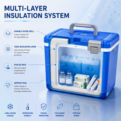 Medical Cooler Box temperature regulated storage box ensuring safe handling and transport of critical medical materials