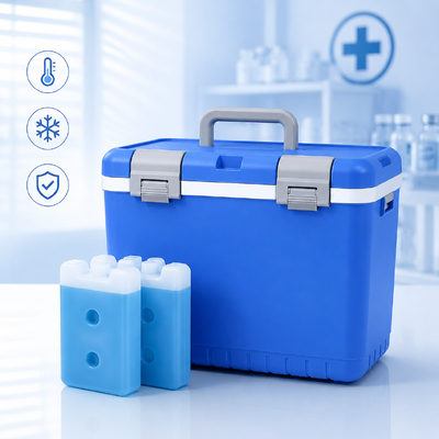 Passive Cooling Method Portable Blood Specimen Cold Chain Cooler Box Support Customize Solution for Medical Sample Preservation