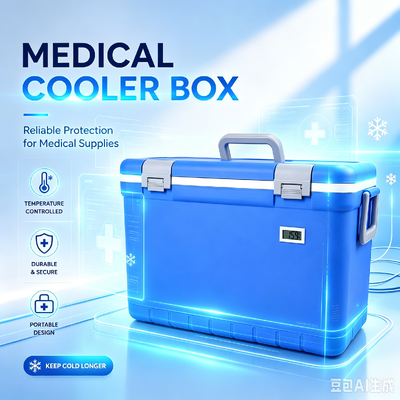 Custom Medical Cooler Box With Ice Packs For Temperature-Sensitive Products CDC Approved Vaccine Transport Cooler Featuring OEM ODM Support