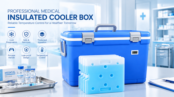 Medical Cooler Box cold storage container for secure transport and temporary storage of vaccines medicines and biological specimens
