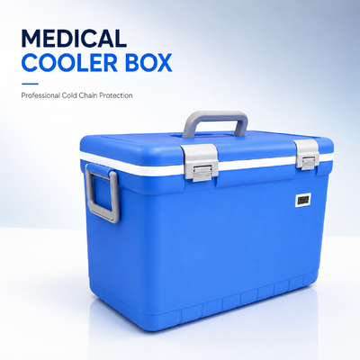 Medical Cooler Box Featuring Lockable Lid and Secure Sealing Insulated for Controlled Medical Storage Environments