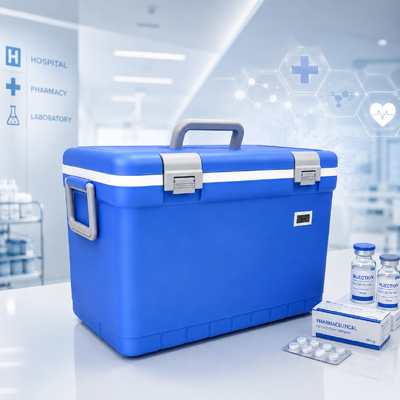 Medical Cooler Box cold chain packaging solution for maintaining temperature sensitive medical supplies vaccines and diagnostic samples