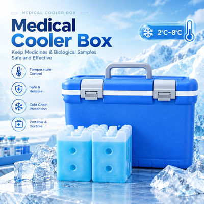 Transport And Store Medical Supplies Medical Cold Box With Temperature Range 2-8°C 15-25C -15 -25C Medical Storage Solution