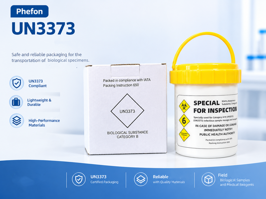 UN3373 Biological Sample Transport Box With Durable Cardboard Outer Box PP Container Ideal For Infectious Specimen Safe Transport And Storage